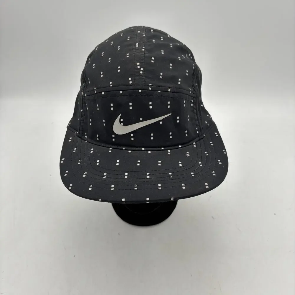 Nike AW84 5 Panel Running Hat Cap Dri Fit Strapback Performance One Size